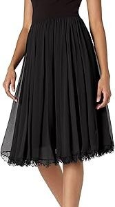 Dress the Population Women's Corey Plunging Mix Media Cap Sleeve A-line Midi Dress